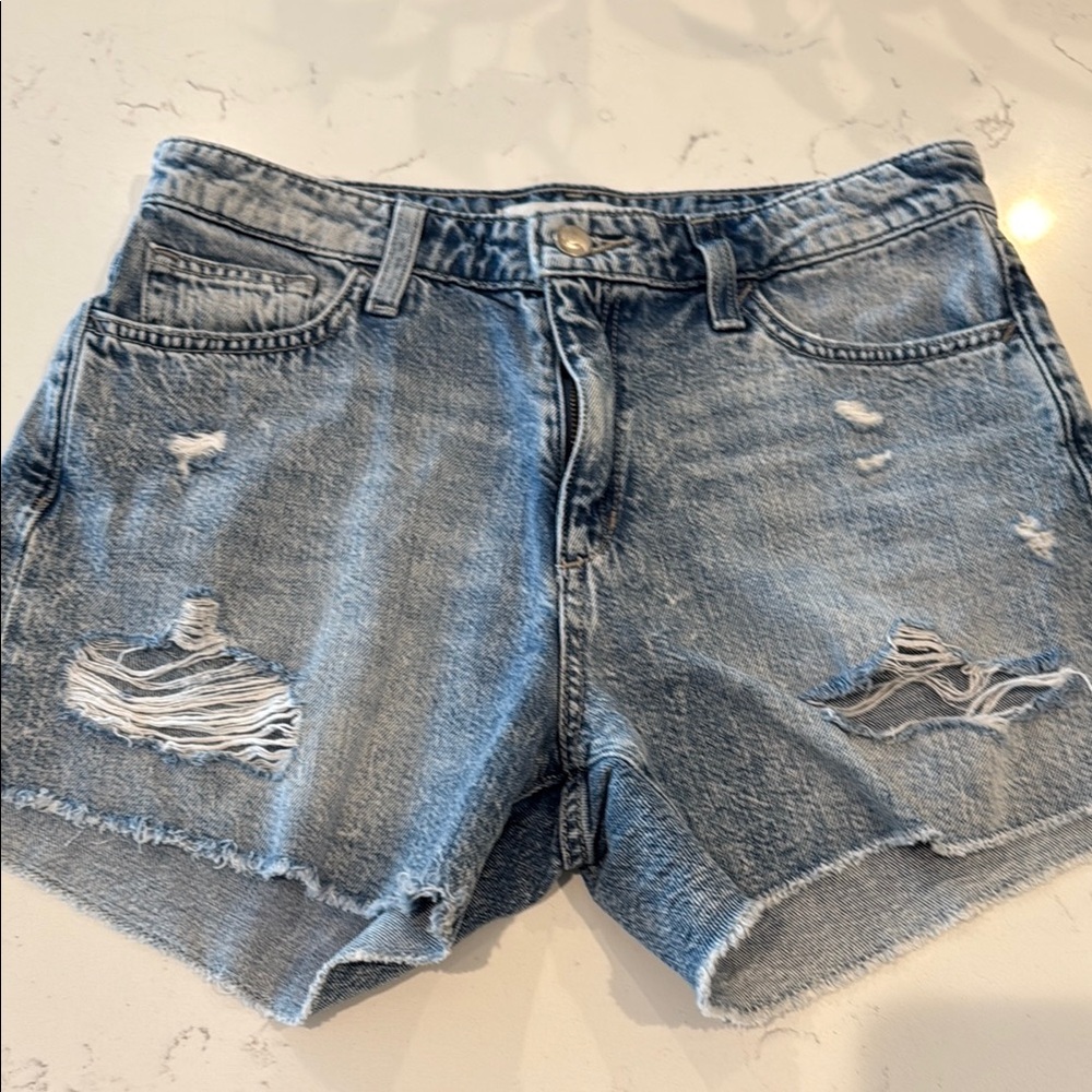 Joe's Jeans Blue Distressed Jean denim Shorts like new 26